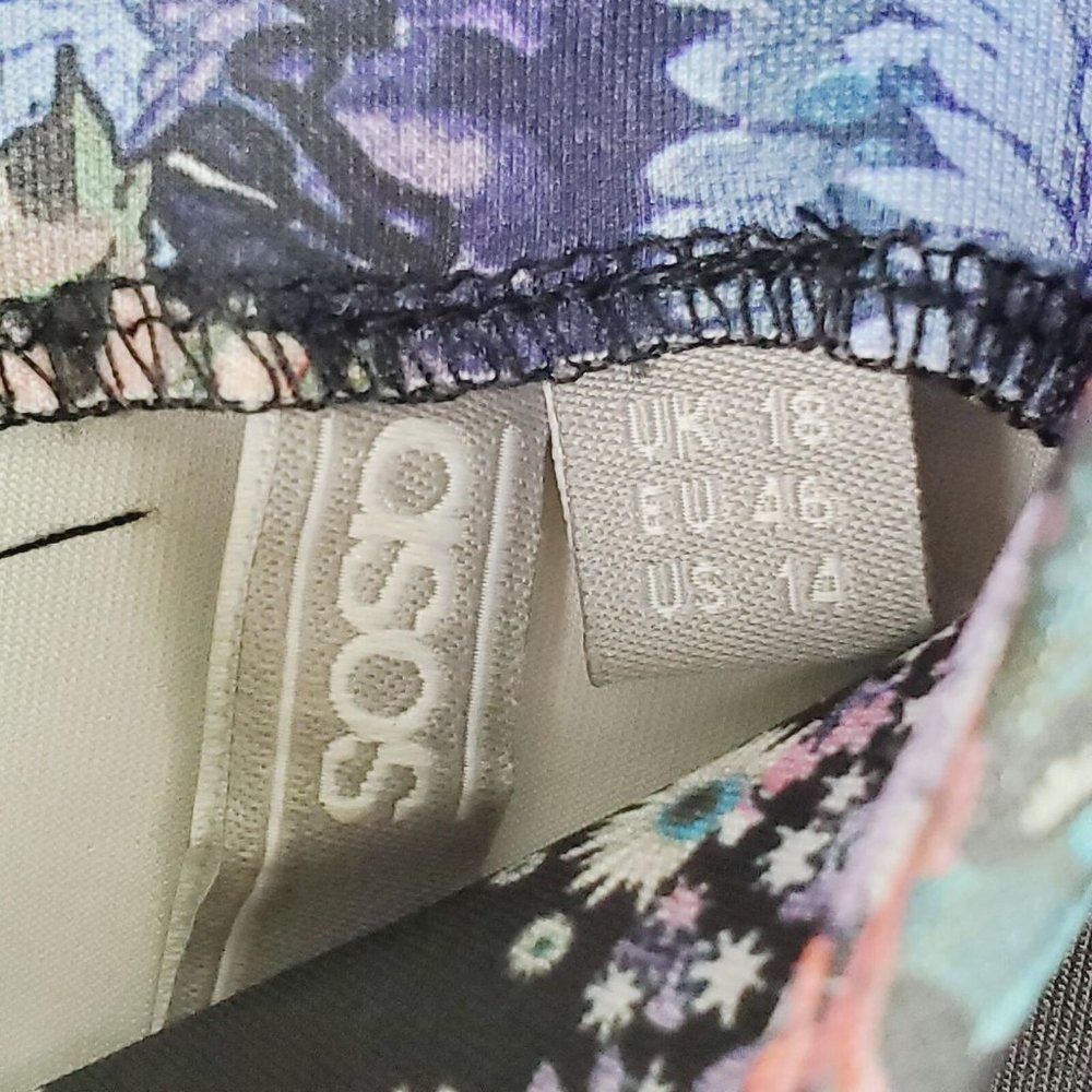 ASOS Floral Scuba Dress 04655209, Sz 14 - Picture 8 of 8